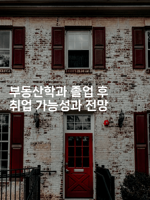 부동산학과 졸업 후 취업 가능성과 전망-나무꼬