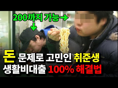 취준생 생활비대출 200만원까지 알뜰하게 받는 법 (무직자도 OK)