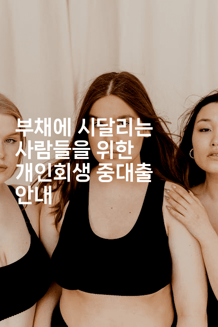 부채에 시달리는 사람들을 위한 개인회생 중대출 안내-나무꼬