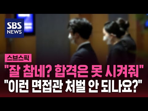 "학교가 왜 이래? 잘 참네?"…취준생에 반말에 시비 '갑질' / SBS / 스브스픽